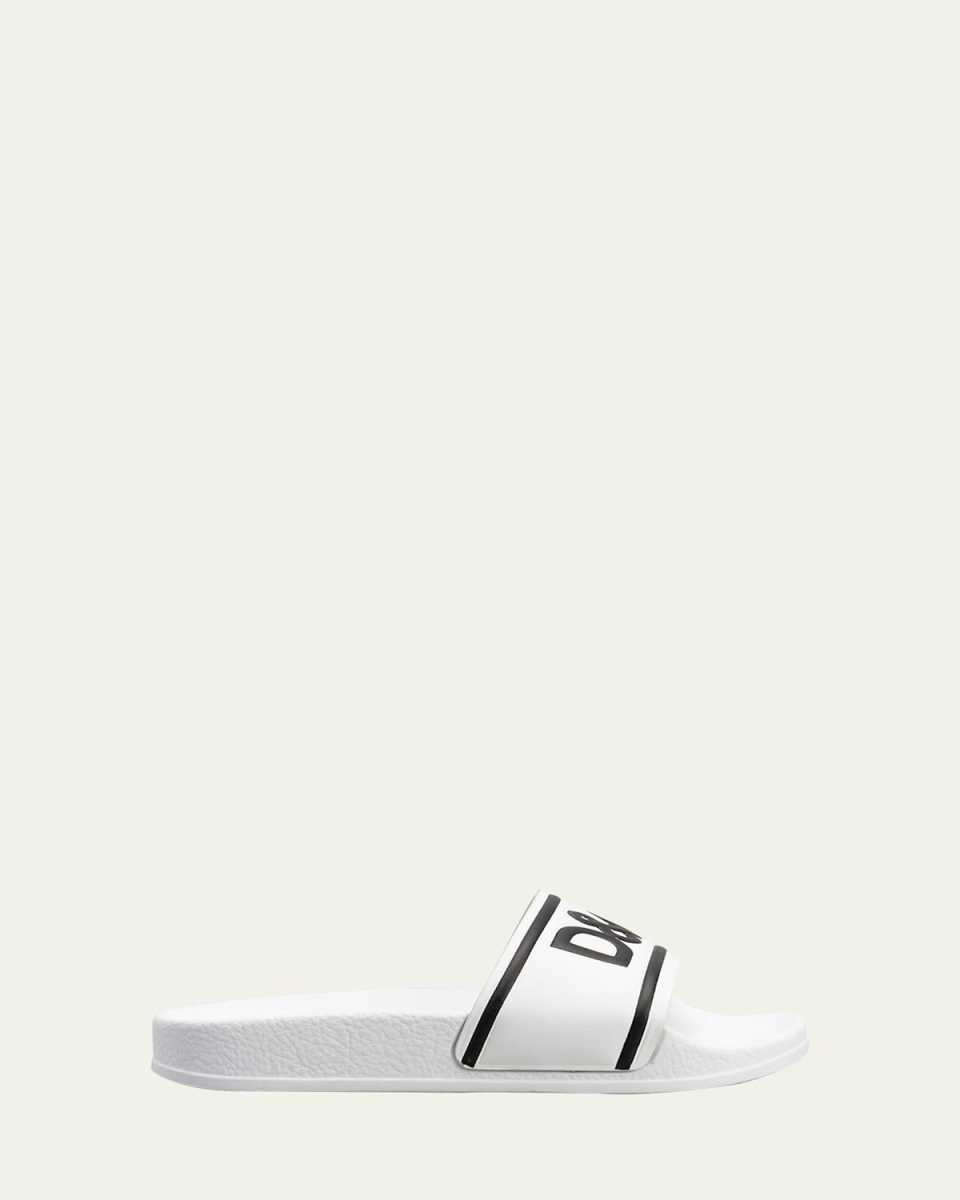 Kid's Logo Two-Tone Pool Slide Sandals, Kids